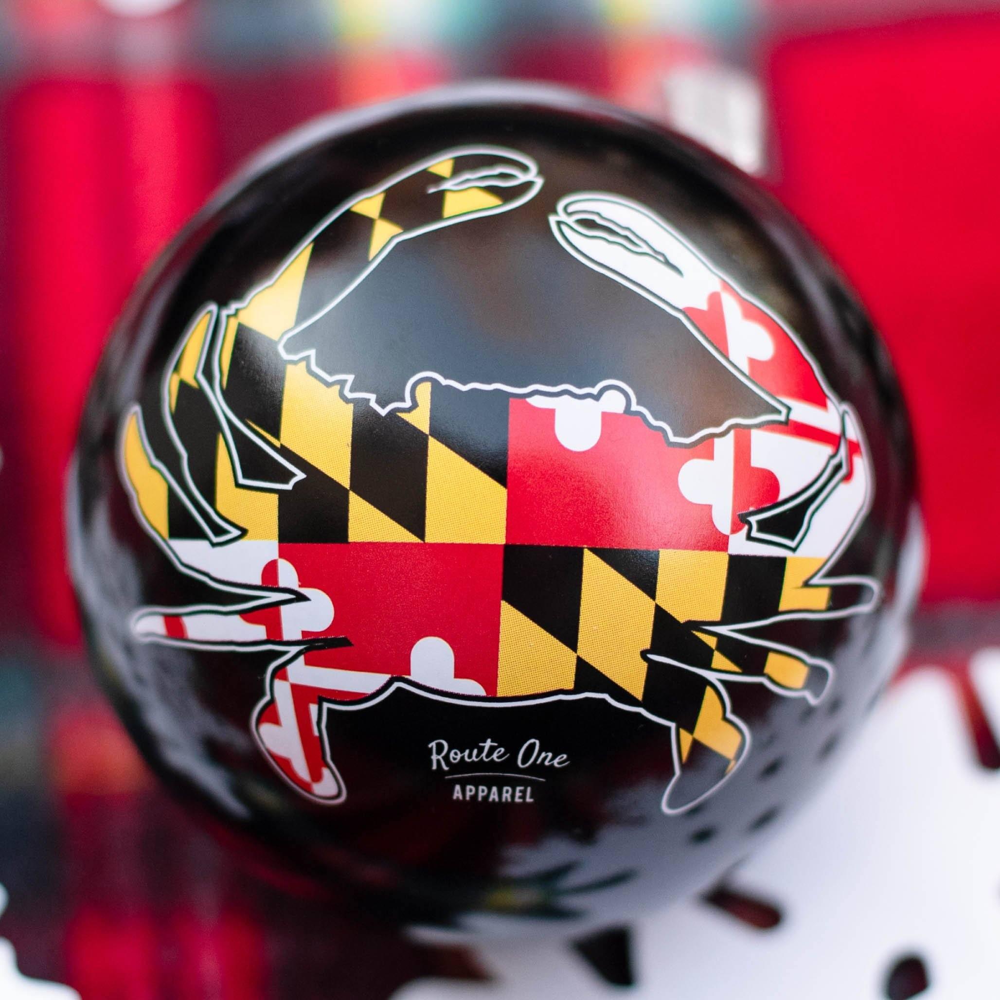 Hot Deal: Maryland Black Crab Tin Ball Christmas Ornament