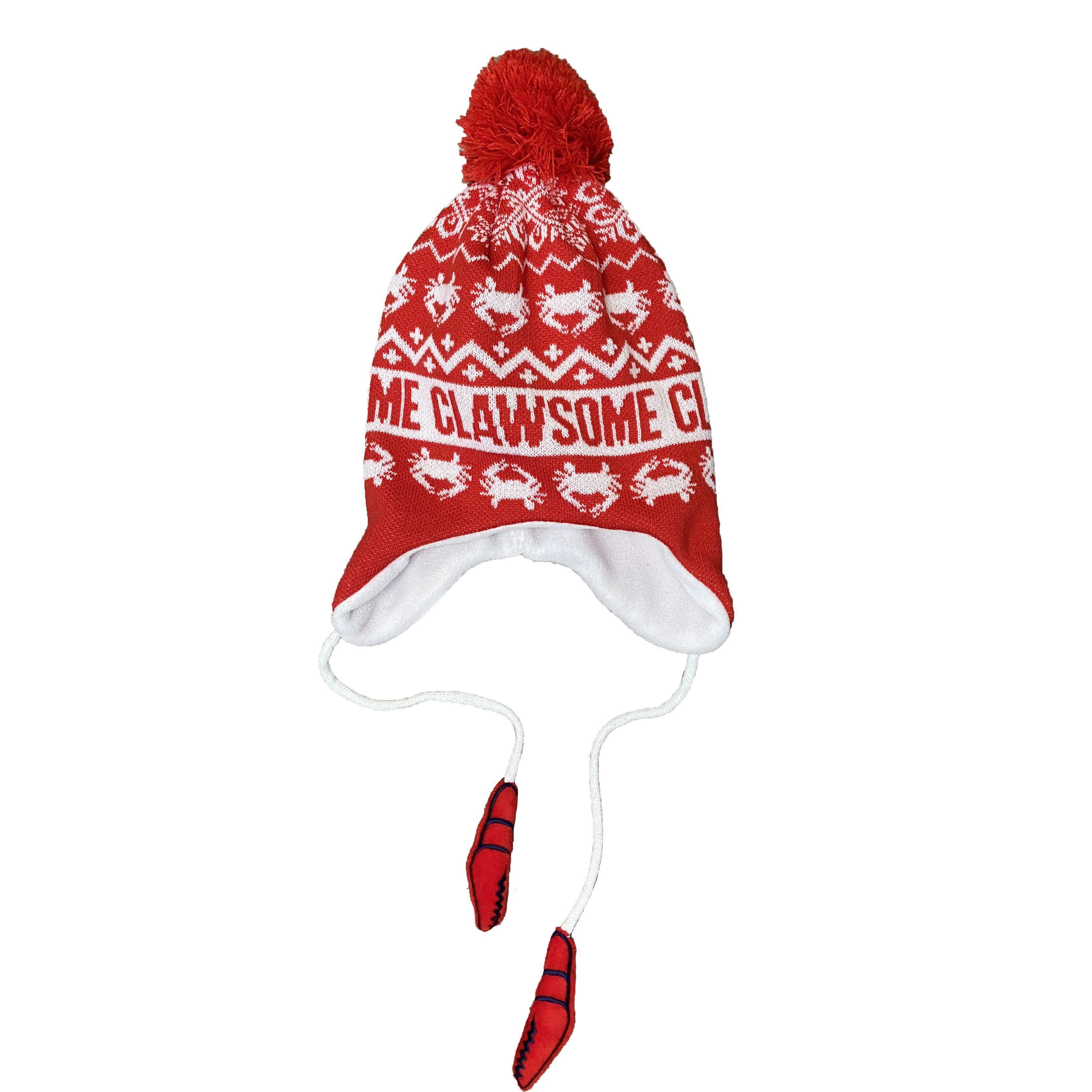 Hot Deal! Red Clawsome Crab Ski Hat for Maryland Winters