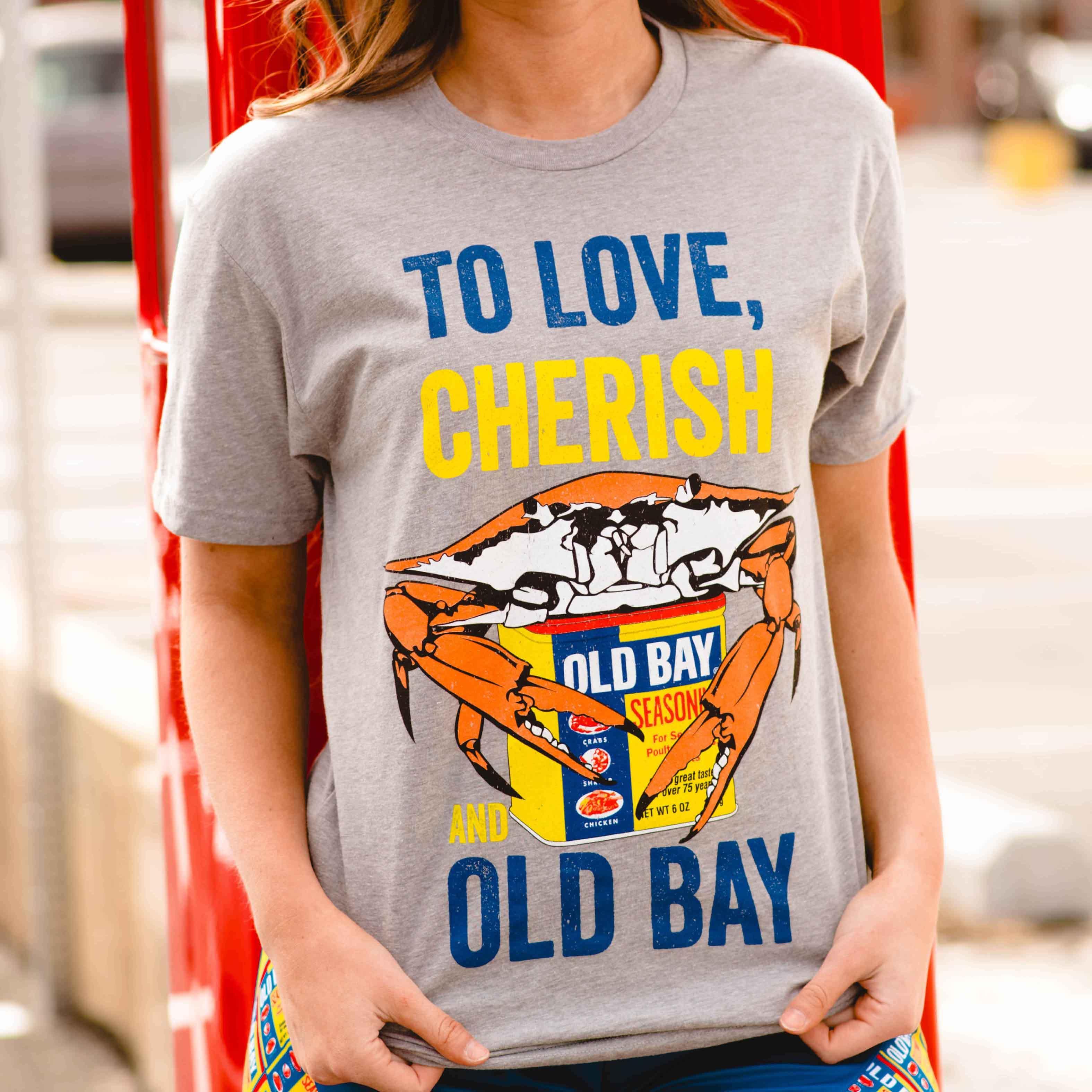 Grey Officially Licensed 'To Love, Cherish and OLD BAY' Shirt