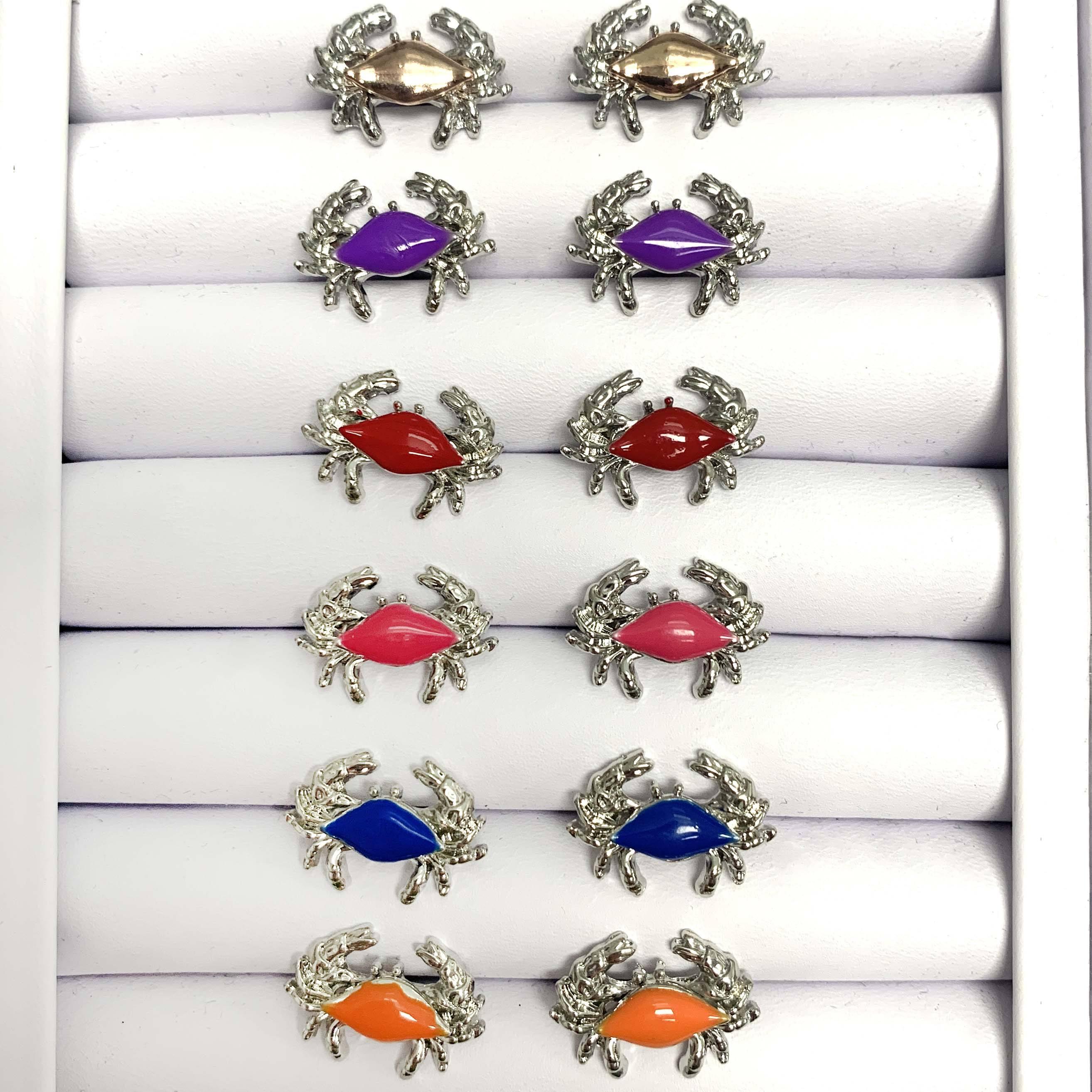 Stylish Crab Post Earrings - 6 Colors to Choose!
