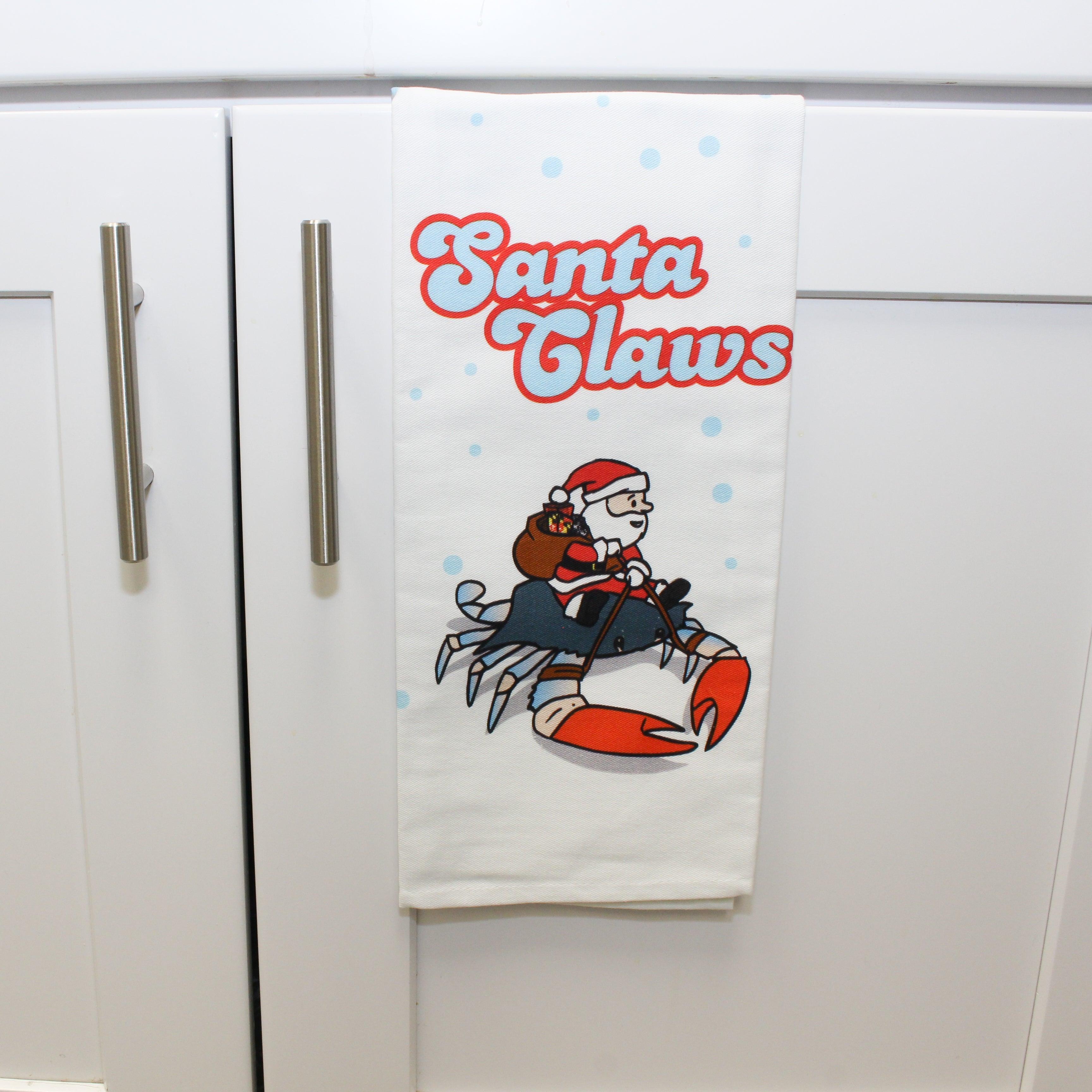 Hot Deal! Santa Claws Themed Kitchen Towel - Ideal for Maryland Kitchens