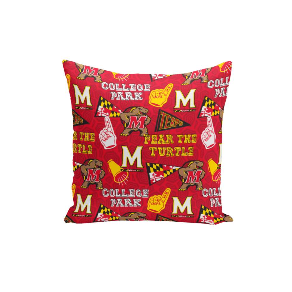 Hot Deal: UMD Red Fan Pattern Throw Pillow