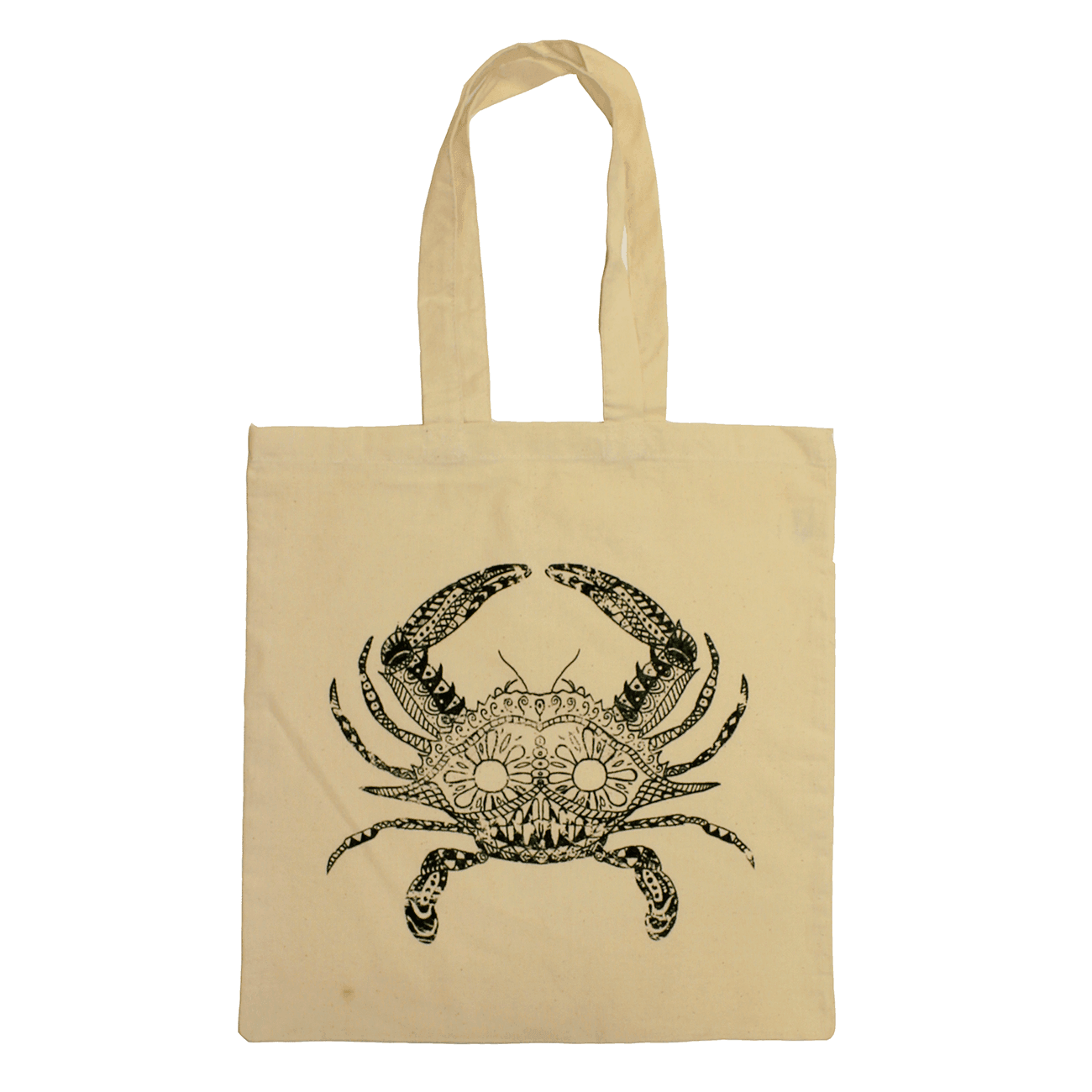 Stunning Henna Crab Design Tote Bag for Yoga and Brunch