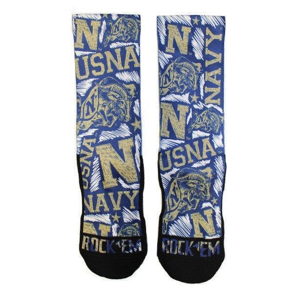 Stylish U.S. Navy Logo Crew Socks for Toasty Toes