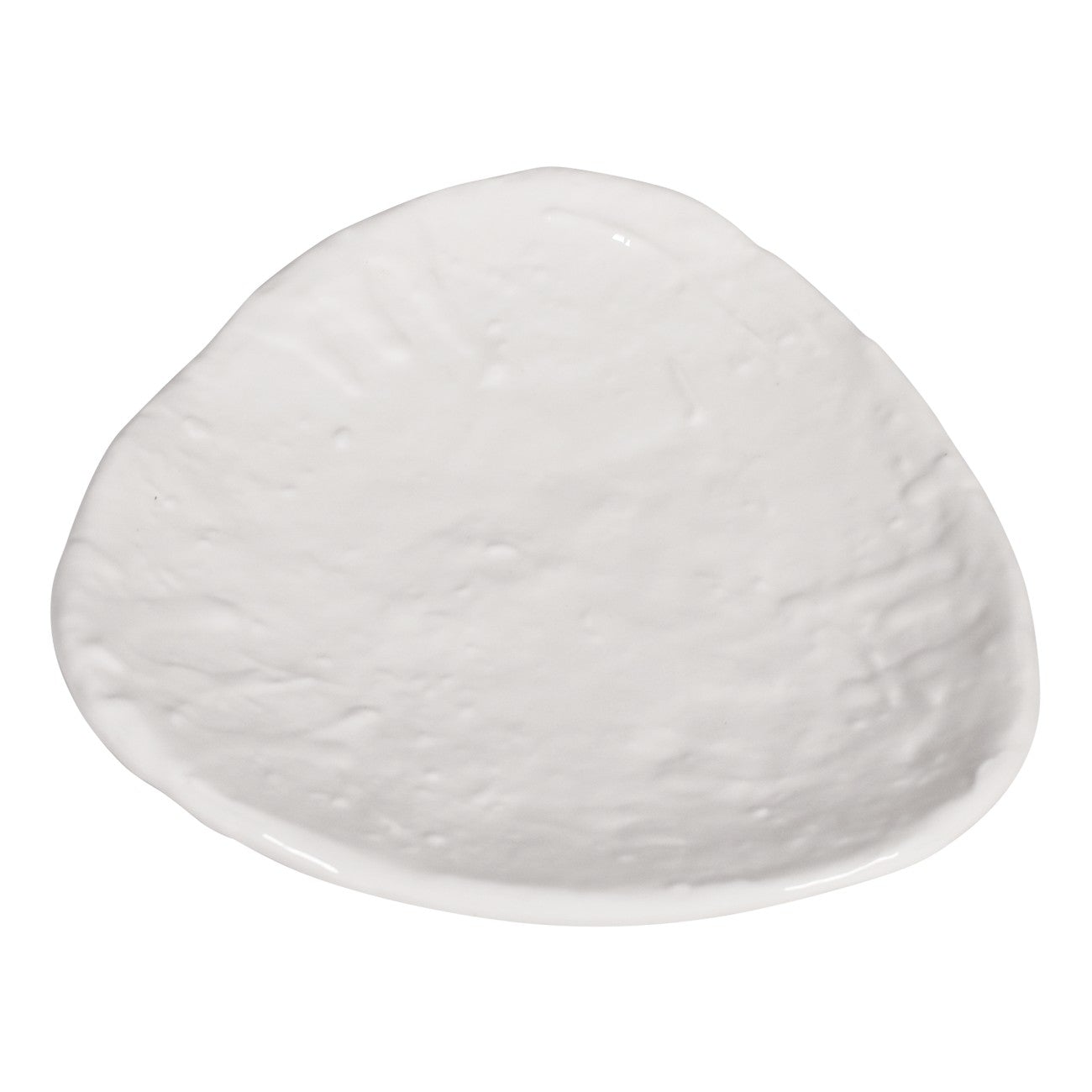 Cheforward Prevail Durable White Oblong Melamine Side Plate, 7.6 Inches - Ideal for Foodservice
