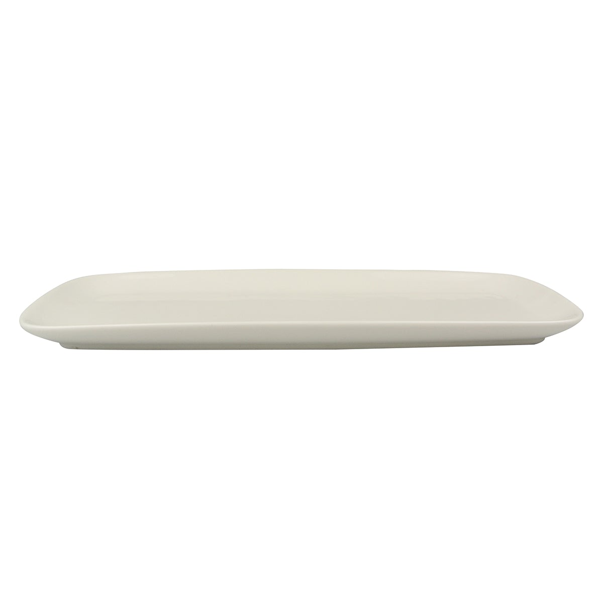 City Arts China OXF - C412 10.5 - inch x 3 - 7/8 - inch x 0.75 - inch Durable White Porcelain Oxford Serving Tray